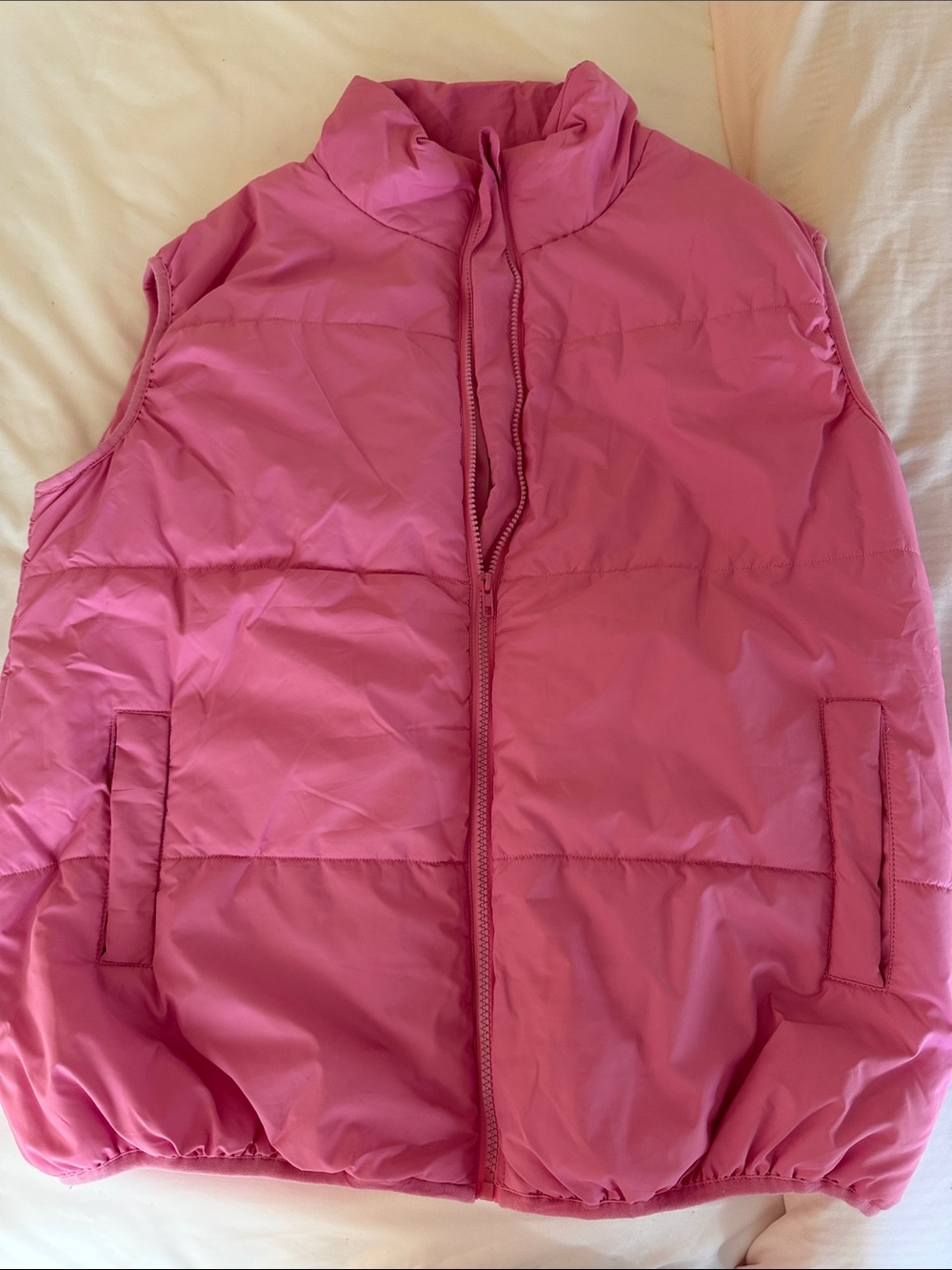 Pink Lily Bright Pink Quilted Vest